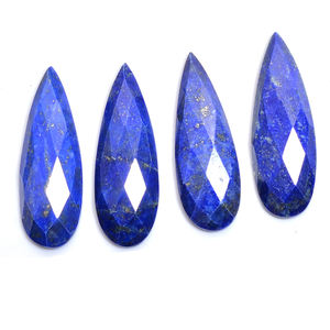 Lapis Lazuli ธรรมชาติหินอัญมณีลูกแพร์โรเซคัทขนาด30x10มม. 9.18 CTS iroc หินหลวมคุณภาพสูง afgani Lapis ลูกแพร์เหลี่ยมเพชรพลอย Cab - Product Image 1