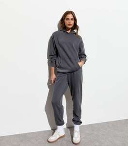 Nueva Llegada Sudadera con Capucha Casual para Mujer, Estilo Vintage con Lavado Ácido, Personalizada, Oversize, Transpirable, 100% Algodón Felpa, Cuello con Capucha, Invierno - Product Image 5