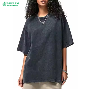 เสื้อยืดแขนสั้นทรงหลวมสำหรับผู้ชาย ผ้าฝ้าย 100% ระบายอากาศได้ดี แห้งเร็ว เป็นมิตรกับสิ่งแวดล้อม ล้างสีแบบซันเฟดด์ด้วยกรด - Product Image 5