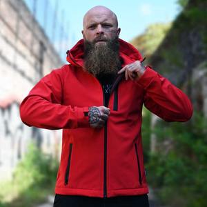 Veste légère et imperméable pour hommes avec doublure en polaire et capuche à col montant pour la randonnée, style extérieur réfléchissant - Product Image 5