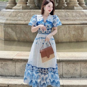 Vestidos largos elegantes de alta calidad para mujer ODM encaje lavable natural cada uno su propia bolsa de polietileno directamente fabricante de Vietnam - Product Image 6