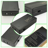 WGP DC 12V 2A Mini UPS Grade A Baterai Lithium Catu Daya Tanpa Interupsi Mini UPS untuk Kamera CCTV Router WiFi Modem