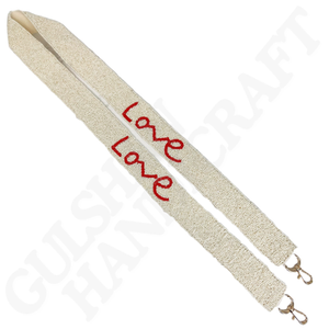 Hermoso cinturón bordado a mano con diseño de los KC CHIEFS en rojo y blanco para niñas, hecho en India. - Product Image 3