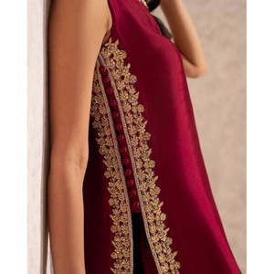 Vestido Formal Rojo, Elegante Silueta de Gasa para Ocasiones Especiales - Product Image 2