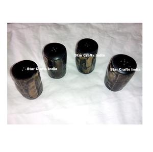 Juego de Salero y Pimentero de Cuerno Estilo Vintage, Accesorios de Cocina, Botellas de Especias de Cuerno con Soporte para el Hogar, Hecho en India - Product Image 5