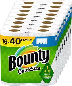 กระดาษเช็ดมือคุณภาพเยี่ยมแบบม้วนใหญ่สำหรับครอบครัว 12 ม้วน ยี่ห้อ Bounty ผลิตจากเยื่อกระดาษบริสุทธิ์ - Product Image 1