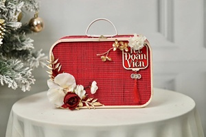 Caja de regalo trenzada de bambú hecha a mano de alta calidad con tapa Hermosas cestas de bambú tejidas para bodas y ocasiones especiales - Product Image 4