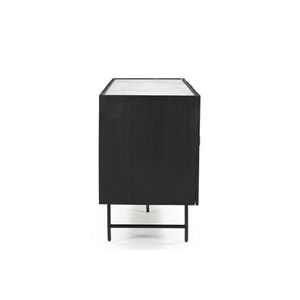 Remi Collection ตู้เก็บสื่อสีดำสำหรับห้องรับประทานอาหารและห้องนั่งเล่นตู้บาร์เฟอร์นิเจอร์ - Product Image 6