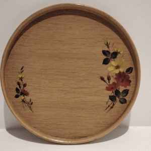 Plateau de service en bois fabriqué à la main Rectangle en bois MDF avec matériau en résine modèle décoratif peint à la main - Product Image 1