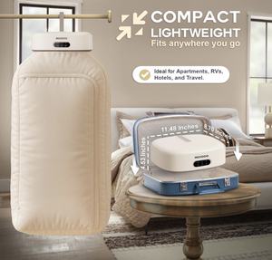 Séchoir à linge électrique portable, compact et pliable, best-seller, prêt à être expédié, avec télécommande et sac de séchage - Product Image 4