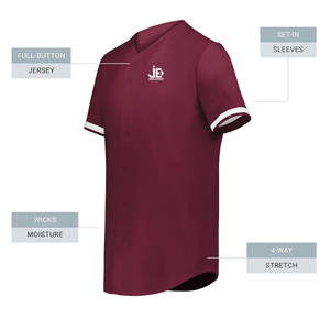 Vêtements de sport Maillot de baseball de couleur unie Maillot de baseball à séchage rapide Maillot de baseball Slim Fit pour hommes - Product Image 4