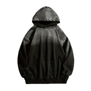 Sweats à capuche à séchage rapide et respirants, lavage à l'acide, impression personnalisée, basiques, coton mélangé, logo de haute qualité, fabriqué au Pakistan - Product Image 1