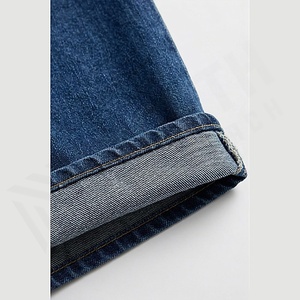 Jeans en denim décontractés à coupe ample pour hommes, coton de haute qualité, pantalon professionnel et tendance, taille plus, personnalisé, hiver, automne, uni - Product Image 6
