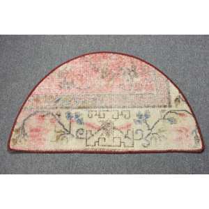 Alfombra clásica de lana rojo Beige 2,4X1,5 pies estilo Kilim área grande alfombras rectangulares turcas respaldo de látex para pasillo 10mm de espesor - Product Image 1