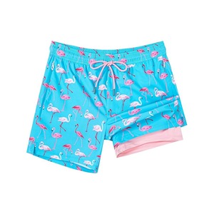 Nouveaux shorts de bain personnalisés pour hommes, effet délavé, 100 % polyester, logo vieilli, style sportif, fermeture à cordon, séchage rapide - Product Image 3