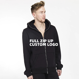 Sweat à capuche lourd 100% coton de haute qualité Logo personnalisé Full Zip Upoversized sweat à capuche d'hiver French Terry Fleece Pullover Thick - Product Image 5