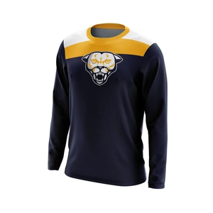 2025 maillot d'échauffement à manches longues personnalisé nouveau style maillot de football en coton/fibre de bambou impression numérique à motif solide - Product Image 2