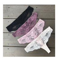 Braguitas de Bikini Sexys de Tela de Nailon de Punto con Diseño de Orificios Transpirables, Ropa Interior de Talle Bajo con Estampado y Remaches para Mujer