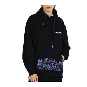 Top Qualité Loose Fit Basics Hoodies Hommes Sweat Poche Kangourou De Luxe 500gsm Usine OEM Personnaliser 100% Coton À Capuche Homme - Product Image 3