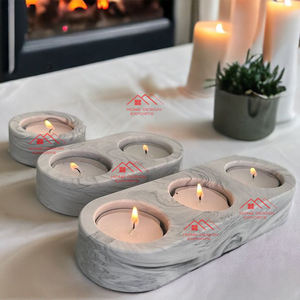 Bougie unique T support de lumière support en marbre au prix de gros vente chaude ensemble de 3 lot de 2 - Product Image 1