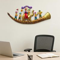 Art mural en fer écologique d'inspiration culturelle pour les maisons indiennes, rehaussant le design d'intérieur, éléments distinctifs faits à la main