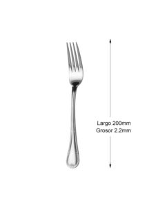 Mr. Spoon Série Flores, Fourchette de Table, 200mm, Acier Inoxydable 18/0, Manche Monobloc, Argenté, Compatible Lave-Vaisselle, Hôtellerie Restauration - Product Image 2