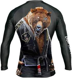 Rashguard de fitness impreso sublimado personalizado para entrenamiento de MMA compresión Rash Gaurd - Product Image 1