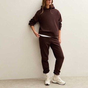 Sudadera con capucha ligera de mezcla de algodón para comodidad diaria Sudadera con capucha de estilo callejero para mujer con hombro caído relajado - Product Image 5