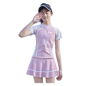 Maillots de bain pour filles en nylon-spandex de haute qualité nouveau style trois pièces à séchage rapide imperméable slip de bain extensible à 4 voies pour enfants - Product Image 2