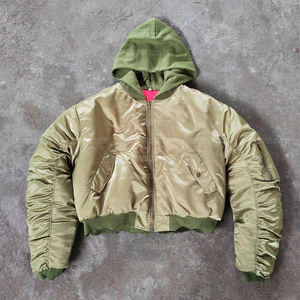 OEM Custom Oversized <b>Racing</b> Satin Vintage Acid Wash Zipper Bomber <b>Jacket</b> <b>Men</b> - Product Image 1