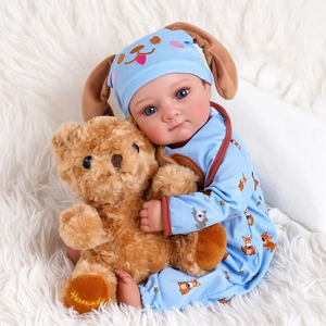 دمية طفل رضيع هادئة من Babeside، زيفا، 17 بوصة، صبي صغير، رأس من الفينيل وجسم قماشي ناعم، مصنوعة يدويًا - Product Image 2
