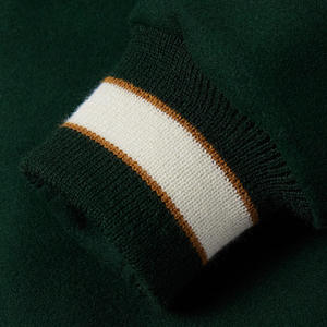 Chaqueta de Cuero Personalizable para Hombre, Estilo Universitario, de Poliéster y Algodón, con Cuello Alto, Logotipo Frontal, Acolchado de Diamantes, con Capucha, Vintage, Invernal, Resistente al Viento - Product Image 3