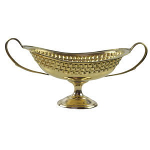 Extremely Good Design Aluminium Gold Color Oval Dish for Serving Fruits Dry Fruits Chocolates <b>Snacks</b> <b>Tray</b> at Lowest Price - Product Image 5