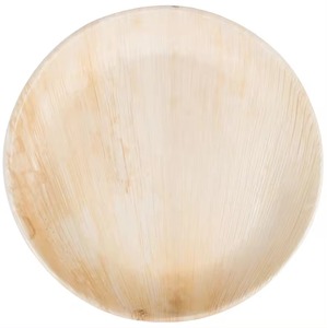 Ensemble d'assiettes alimentaires compostables biodégradables jetables écologiques en feuille de palmier Areca, vaisselle pour fête de mariage - Product Image 1