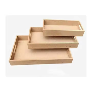 Bandeja DE SERVICIO DE MADERA marrón oscuro hecha a mano Forma rectangular de madera de acacia con mango para uso doméstico por glowin fashion - Product Image 3