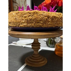 Handmade wooden <b>cake</b> stand, 11 inches - premium quality, elegant design. Quality <b>cake</b> stand. <b>Cake</b> stand made of natural <b>wood</b>. - Product Image 3