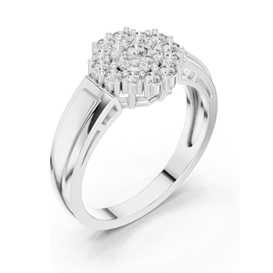 Bague en cluster de diamants de laboratoire 0,402 CT pour femmes, clarté VVS-VS EF, or 18 carats, 14 carats, 10 carats et argent 925, or rose, or jaune, or blanc - Product Image 5