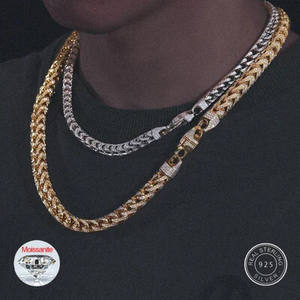 Vente en gros de bracelet rond de quille en argent sterling 925 et de colliers de moissanite bijoux Hip Hop fabriqués en usine - Product Image 5