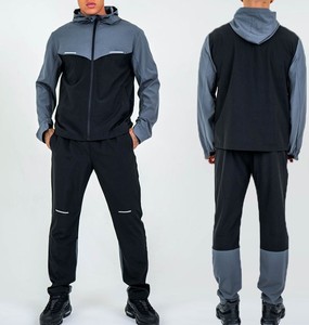 ชุดวอร์มออกกำลังกายและวิ่งแบบหนา 2 ชิ้น ชุดวอร์มกันลม ชุดวอร์มกีฬาสำหรับผู้ชาย - Product Image 1