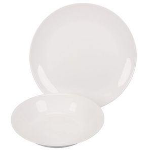 Set da Pranzo Oslo Sibilla in Vetro Opale di Lusso Minimalista da 12 Pezzi, Include Piatti per Pesce, Decalcomania Personalizzabile per Feste e Hotel - Product Image 1