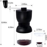 Moulin à café manuel à manivelle avec réglages de mouture ajustables pour café turc, expresso, cafetière à piston