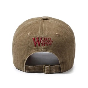 Sombreros de béisbol de 6 paneles personalizados, gorra de Hip Hop informal de estilo callejero, gorra con logotipo bordado desgastado de ala plana ajustable Unisex - Product Image 4