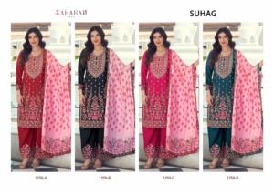 Costume traditionnel indien ethnique Salwar Kameez pour femme avec véritable broderie Chinon et impression numérique Dupatta Present Style - Product Image 6