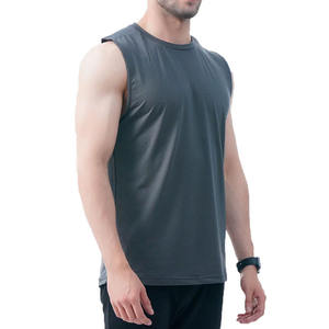 Top Trending Plus Size Men's Tank Tops Algodón Poliéster Mezcla Premium O-cuello Sin mangas Transpirable Gym Wear Chaleco en la mejor oferta - Product Image 2