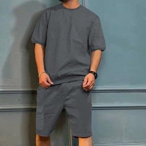 2025 corto estampado y camisa manga corta Camiseta Unisex Casual deportes pantalones cortos verano algodón y conjunto hombres - Product Image 5