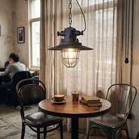 Luminaire suspendu vintage industriel noir compatible E26 E27 pour restaurant, bar, café, loft