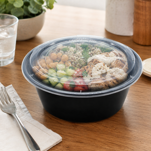 Nr <b>Bowl</b> Series 85oz PP Container Injection Molded <b>Microwave</b> Safe Classic Party Use Stackable Takeout Food Storage Kitchen Clip - Product Image 2