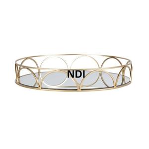 Équipement pour service de traiteur de cuisine Style unique Plateau décoratif en métal doré et verre de qualité supérieure - Product Image 1