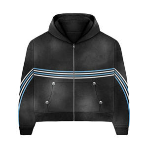 Sudadera Deportiva Vintage Personalizada con Capucha y Rayas Laterales, Estilo Urbano, Talla Grande, Transpirable para Mujer 2026 - Product Image 2