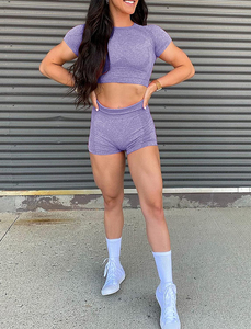 Conjunto de yoga personalizado al por mayor precio económico ropa de gimnasio de secado rápido conjuntos de yoga para mujer hechos en Pakistán - Product Image 2